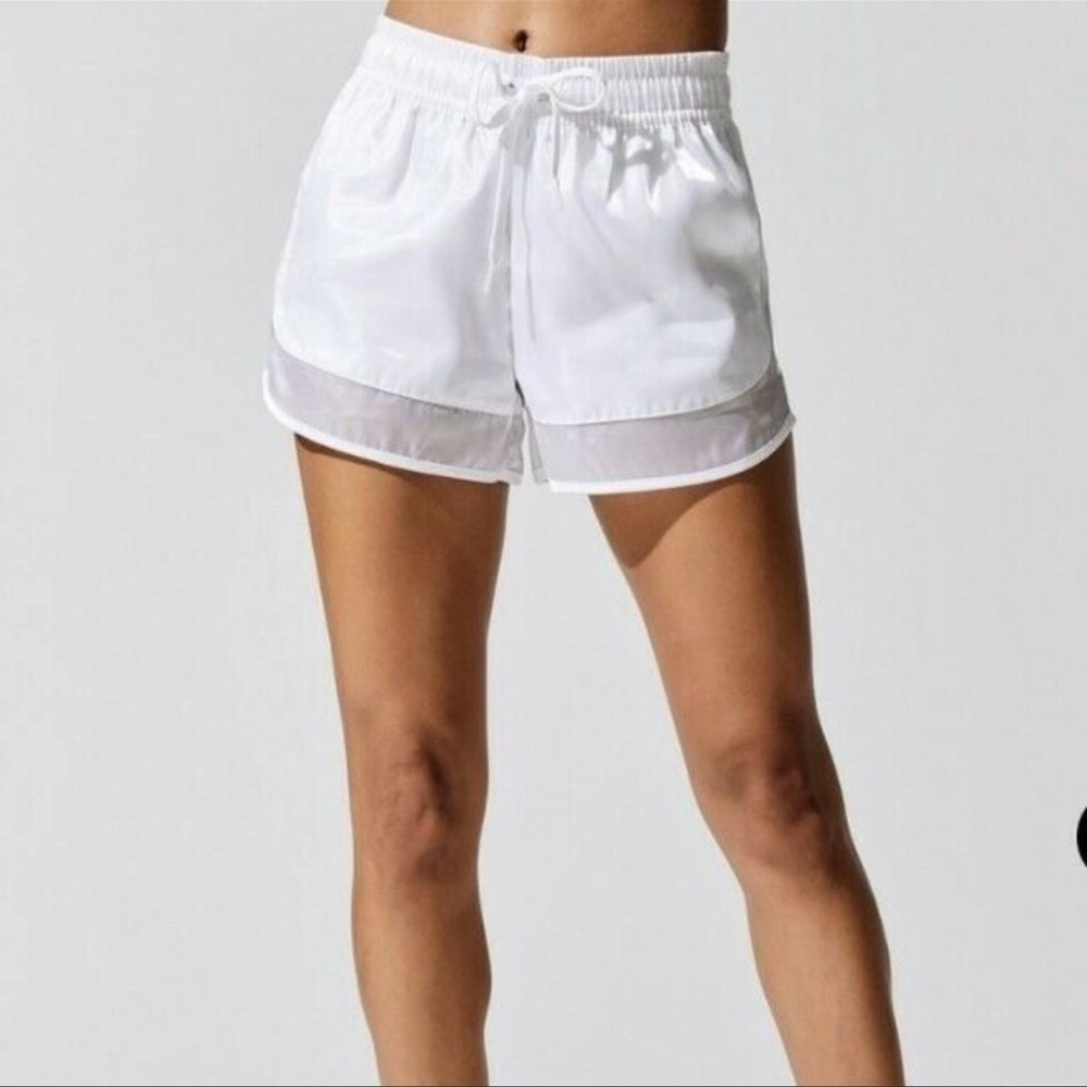 Nike Air Sportswear Sheen Shorts White/Volt